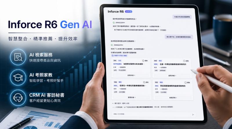 錠嵂 Inforce R6 Gen AI 使用畫面。