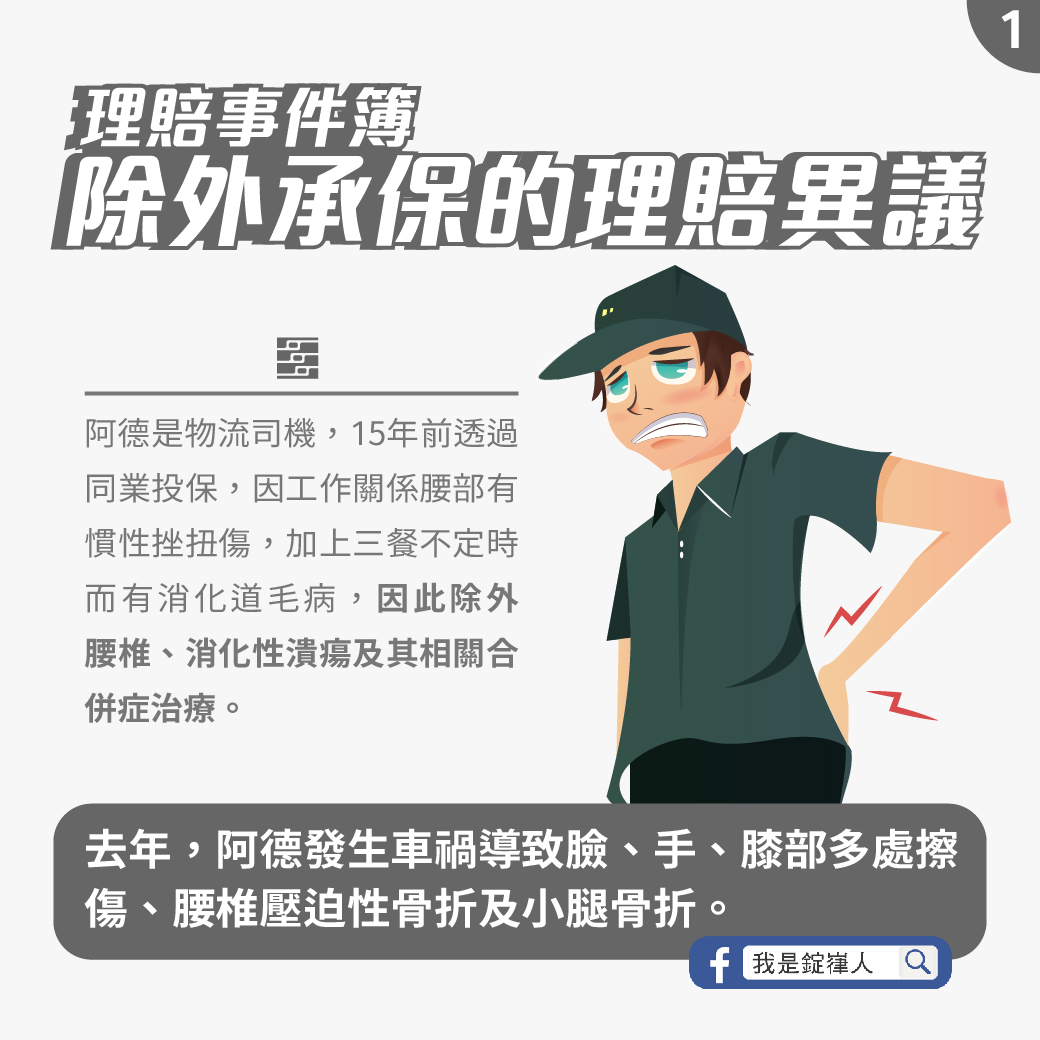 除外承保的理賠異議 除外承保的理賠異議
