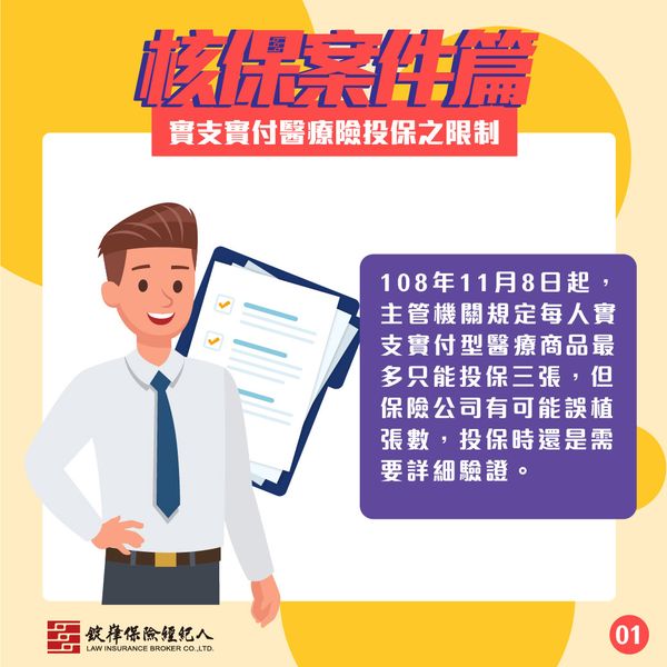 實支實付醫療險投保之限制 實支實付醫療險投保之限制